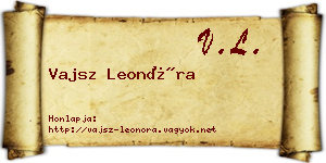 Vajsz Leonóra névjegykártya